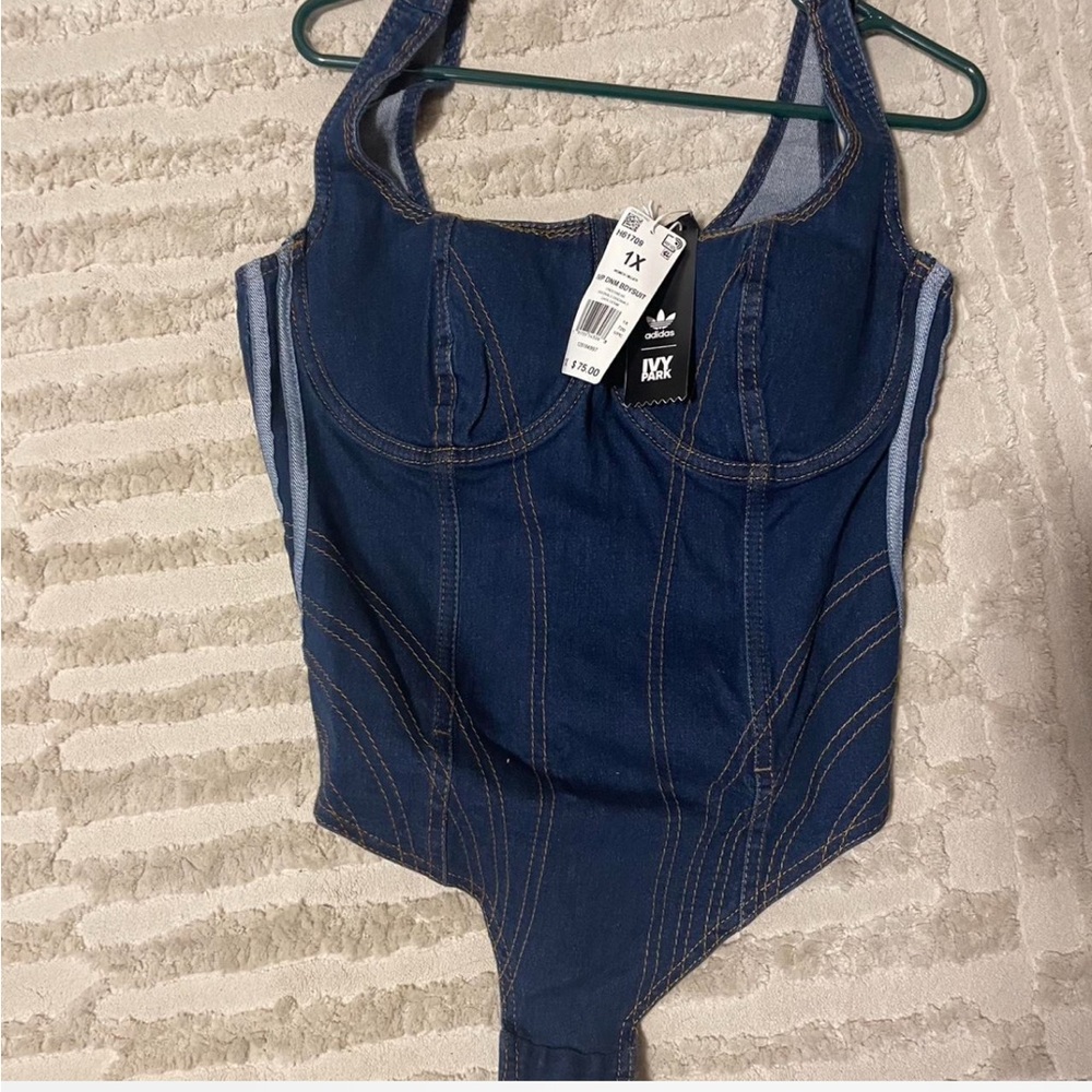 Adidas Ivy Park Blue Denim Bodysuit